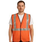 reflective jacket orange for labour construction