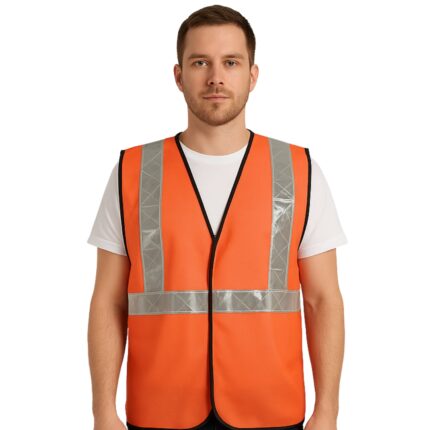 reflective jacket orange for labour construction