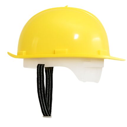 Yellow safety helmet for labour