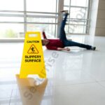 slippery surface caution board