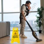 slippery surface caution board