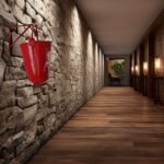 wall hanging with fire bucket iron 9 ltr
