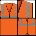 reflective jacket orange for labour construction