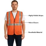 reflective jacket orange for labour construction