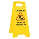 plastic caution board work in progress