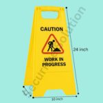 plastic caution board work in progress