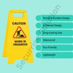 plastic caution board work in progress
