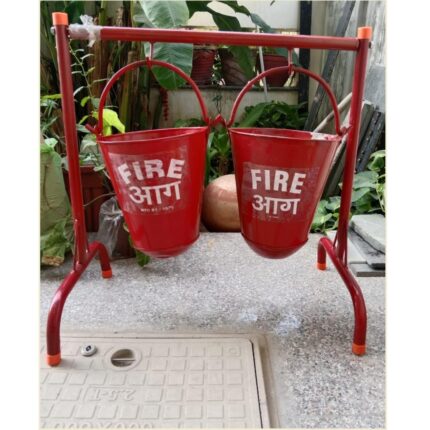 Fire Bucket Stand With 2 Bucket Holder