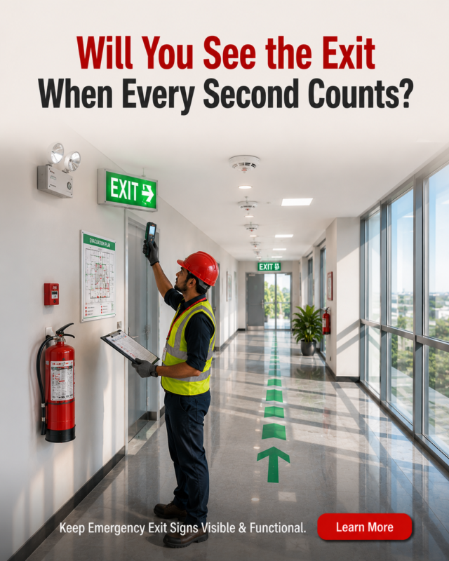 emergency exit sign board