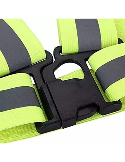 Securrise Solution Green Cross Belt Reflective Jacket for road and industrial safety