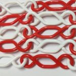 Securrise Solution safety barrier chain red and white PVC chain 15 meter with S hook for traffic cones