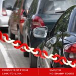 Securrise Solution safety barrier chain red and white PVC chain 15 meter with S hook for traffic cones