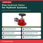 Securrise Solution red fire hydrant valve 63 x 75 mm with flanged base and handwheel