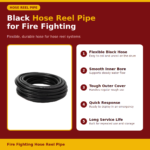 Securrise Solution 30 meter black fire hose reel pipe hose 20mm diameter coil