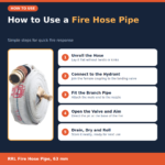 Securrise Solution RRL fire hose pipe 15 meter 63 mm Type-A with male and female SS-316 coupling